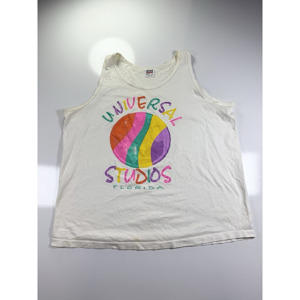 Vintage 90 Universal Studios Florida Tank Top Single Stitch Anvil USA XL RARE